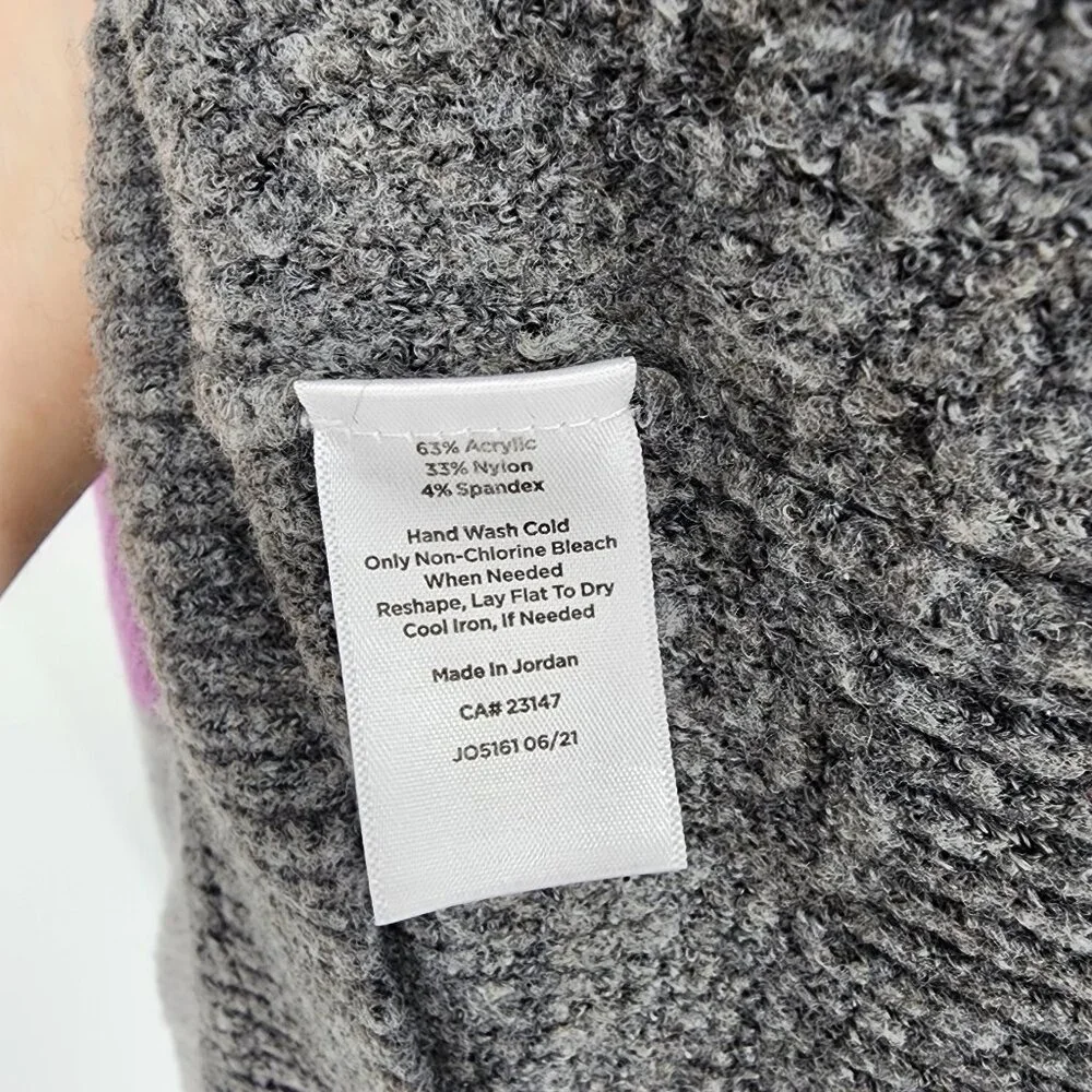 3/$25 3 Talbots Color Block Sweater SP Pullover Crew Neck Ribbed Striped Long - Picture 7 of 7